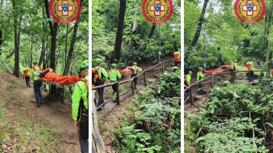 Turista si infortuna, recuperato dal soccorso alpino sopra Miazzina 